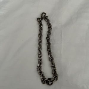 Judith Ripka inspired silver chain necklace